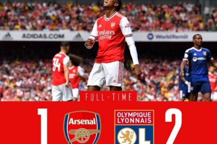 Arsenal kalah dari Olympique Lyon dalam laga Emirates Cup, Minggu (28/7/2019).