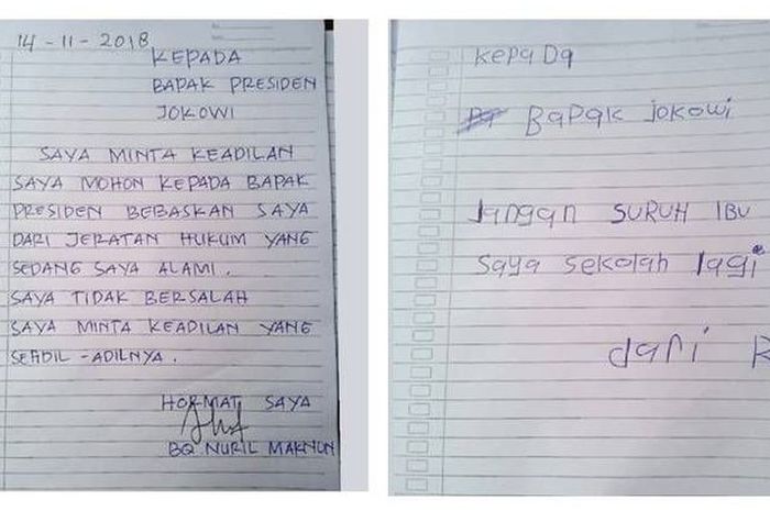 Baiq Nuril Dan Anaknya Kirim Surat Ke Presiden Jangan