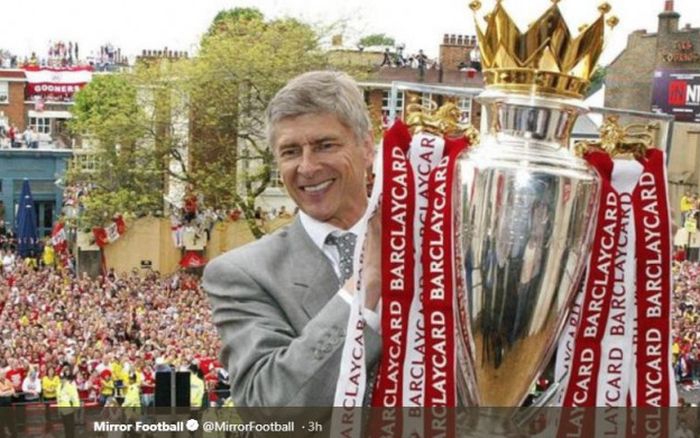 Arsene Wenger saat membawa Arsenal menjuarai Liga Inggris 2003-2004.