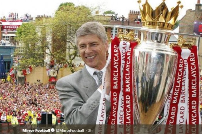 Arsene Wenger saat membawa Arsenal menjuarai Liga Inggris.