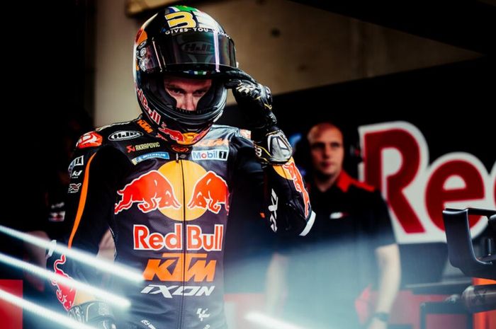 MotoGP Belanda 2023 berakhir pahit bagi pembalap Red Bull KTM, Brad Binder.