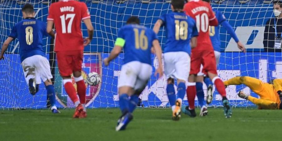 Hasil UEFA Nations League - Penalti Jorginho Tak Bisa Ditangkap, Italia ke Puncak Klasemen