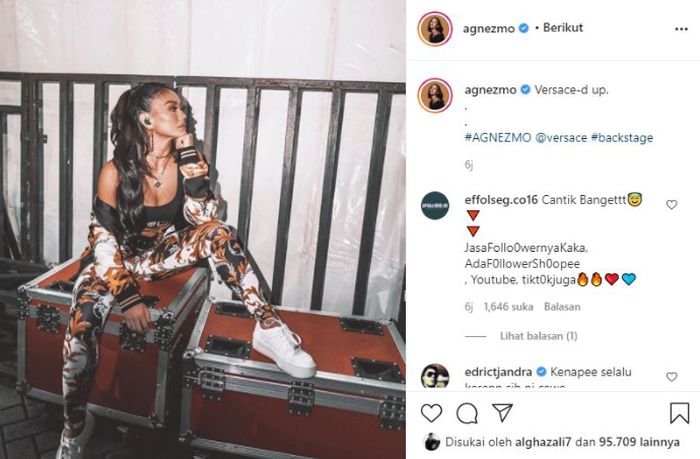 Potret seksi <a href='https://jambi.tribunnews.com/tag/agnez-mo' title='Agnez Mo'>Agnez Mo</a>