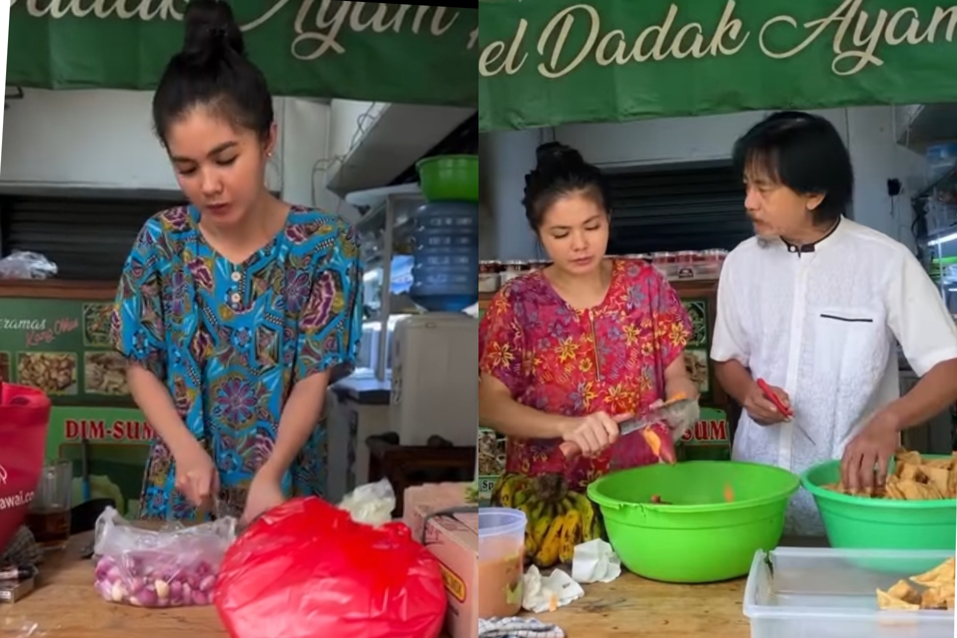 Karina Ranau jualan pakai daster